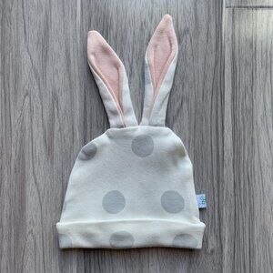 Teal Bee Organic Bunny Baby Hat
